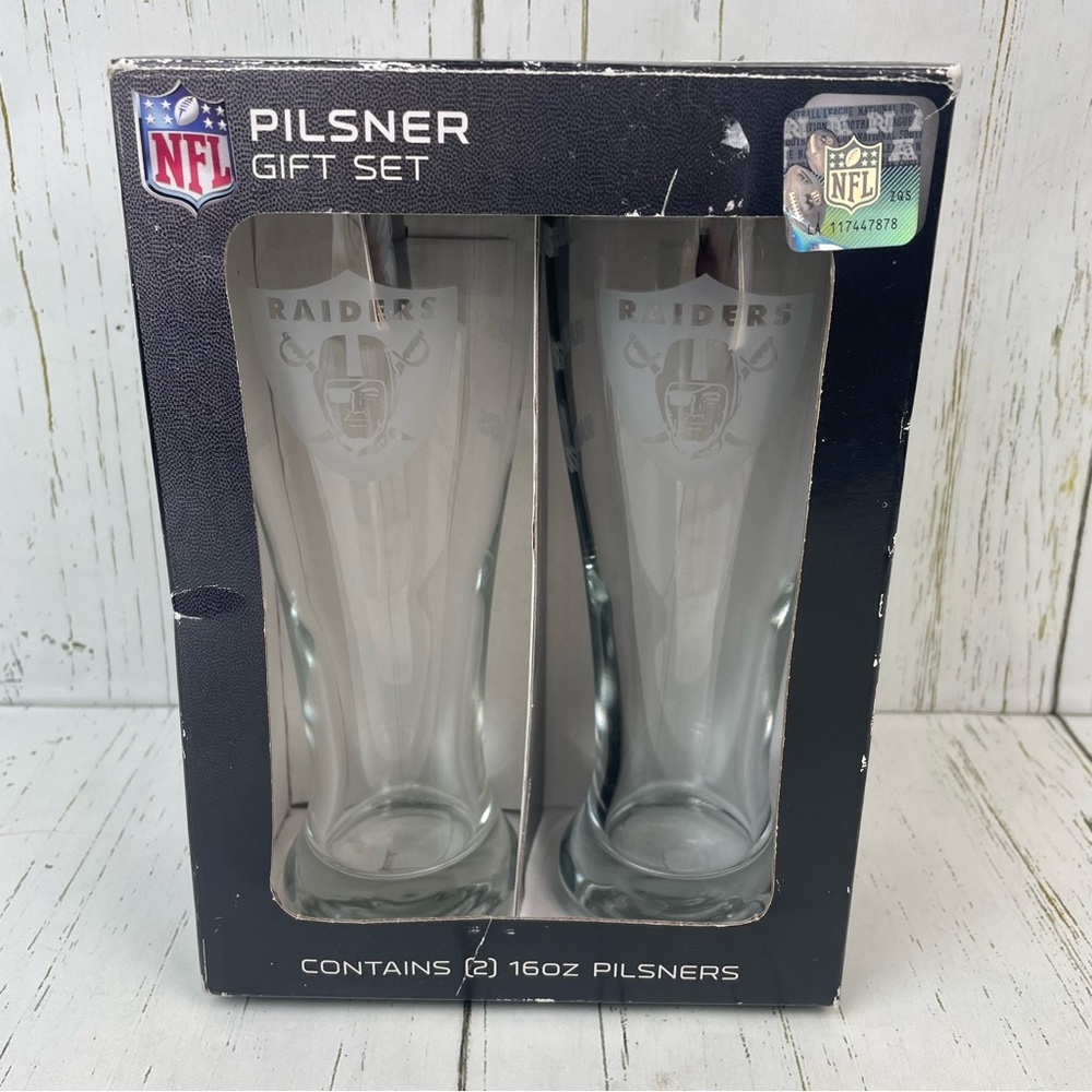 NFL‎ Raiders Pilsner Glass Gift Set